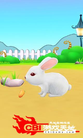 小兔子3D壁纸宠物图1