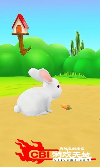 小兔子3D壁纸宠物图2