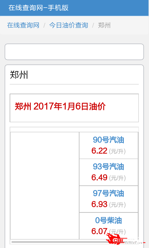 今日汽油价格图0