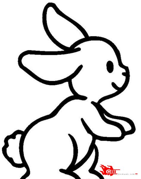 小白兔填颜色图0
