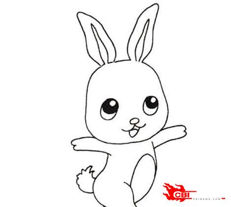 小白兔填颜色图2